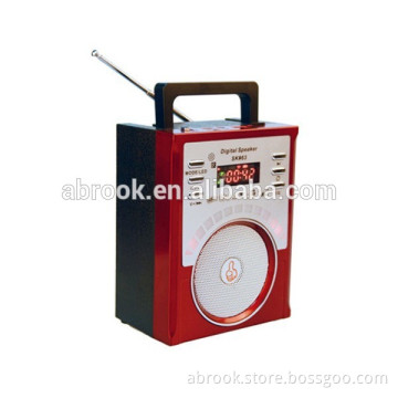 Box style led chinese mini hifi portable speaker with usb port